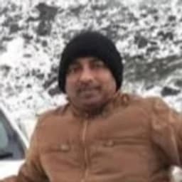 Mr. Anupam Das, photographed on a snowbound mountain road